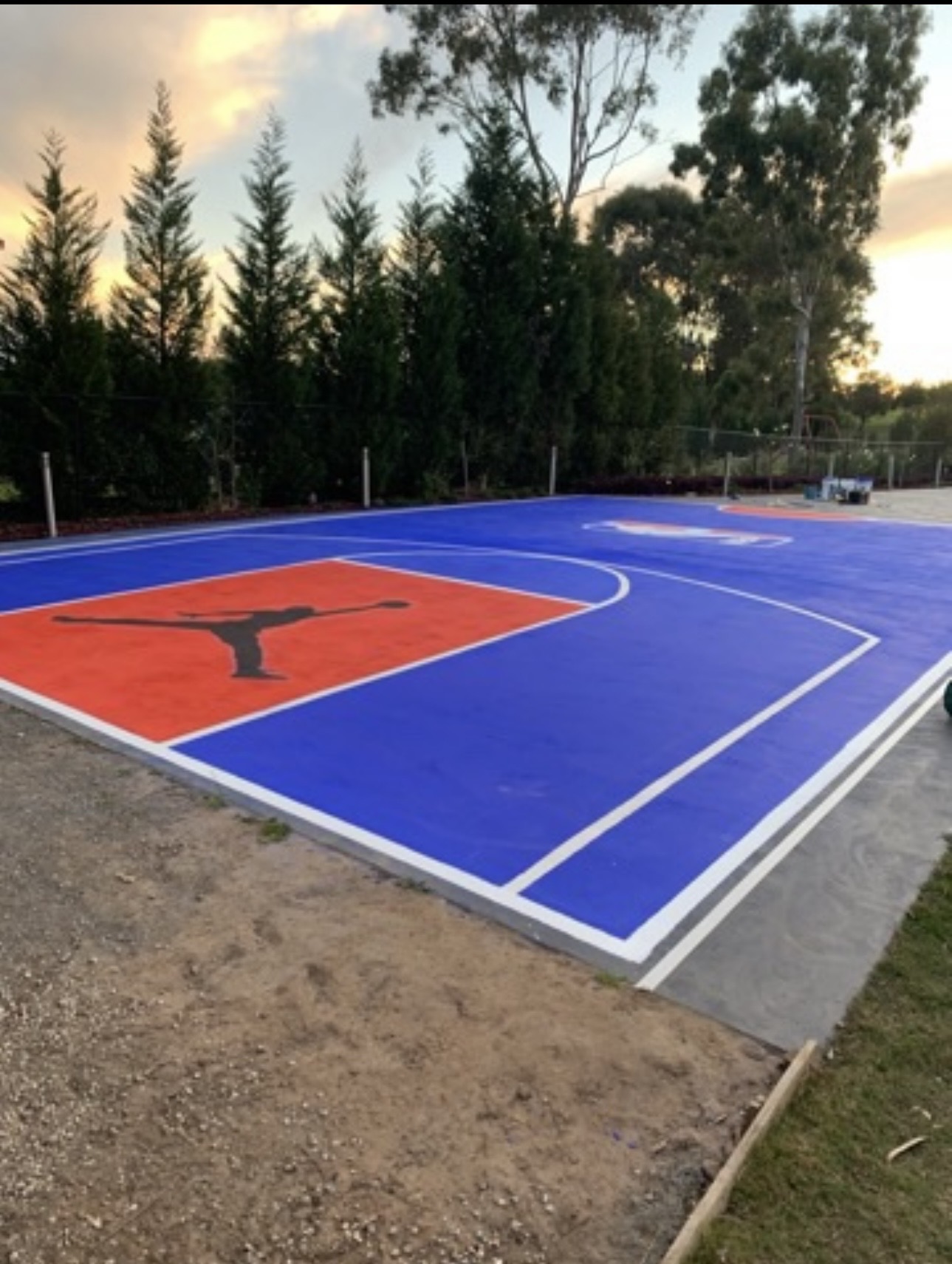 Full basketball court paint