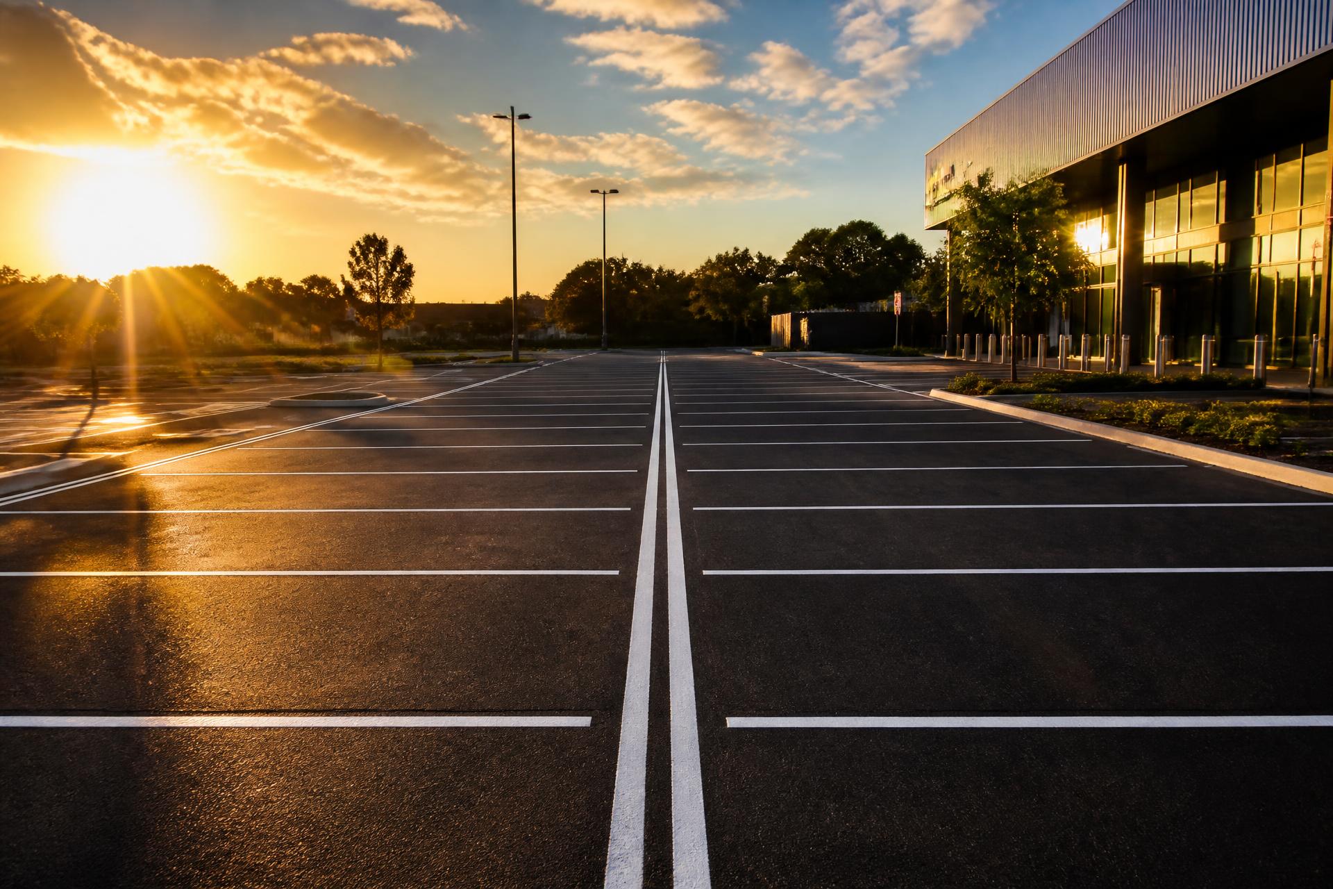 Car park line marking